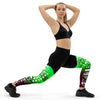 Green Gradient Gym Compression Leggings