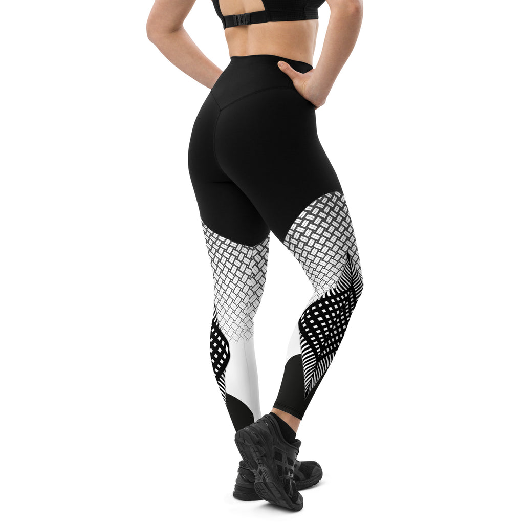 Black Braided Sport Leggings