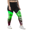 Green Gradient Gym Compression Leggings
